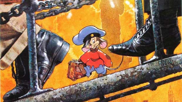 A promotional image from the 1986 animated feature, An American Tail. 