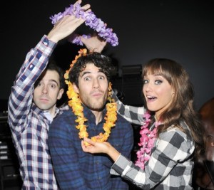 Darren Criss Gets Lei'd Backstage at <em>Honeymoon in Vegas</em>