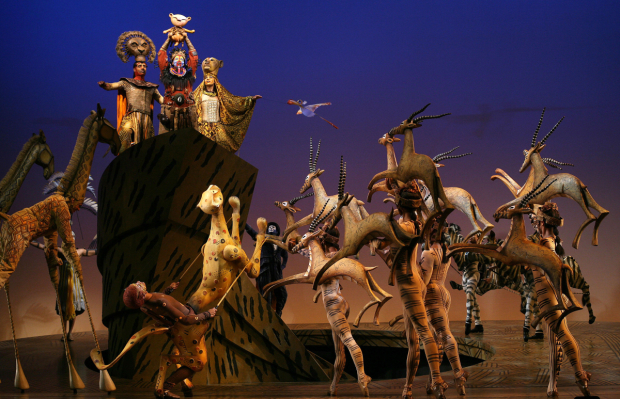 lion king show broadway actors in the stage