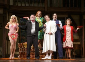 Megan Hilty, Andrea Martin, and More of <em>Noises Off</em>'s Hilarious Broadway Cast in Costume