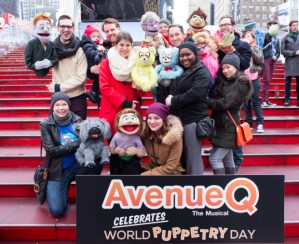 <em>Avenue Q</em> Celebrates World Puppetry Day in Times Square