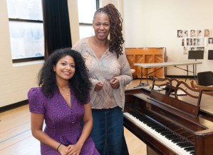 Rebecca Naomi Jones and Kecia Lewis Rehearse <em>Marie and Rosetta</em>