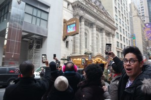 <em>Be More Chill</em> Cast Sees Broadway Marquee for the First Time