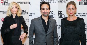 Lin-Manuel Miranda, Judith Light, Jennifer Nettles at <em>The Wrong Man</em> Opening