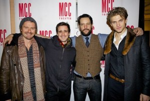 Judith Light and Sharr White Join Keegan Allen, James Ransone, and the Cast of <em>Small Engine Repair</em> on Opening Night