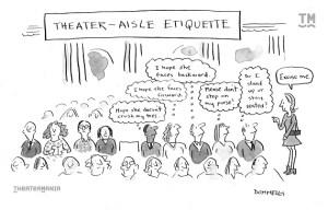 CARTOON: Theater-Aisle Etiquette Is Always a Tricky Matter