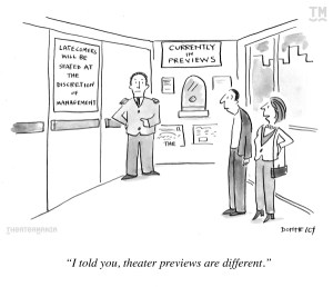 CARTOON: At the Theater You Don't Need to Avoid 30 Minutes of Pre-Show Trailers