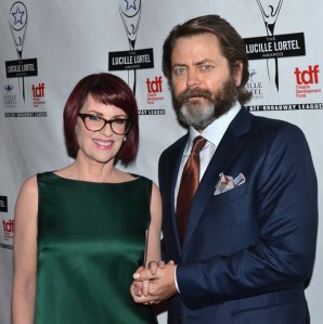 Megan Mullally, Nick Offerman, Amanda Peet, and More at 2014 Lucille Lortel Awards
