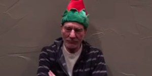 Sir Patrick Stewart: Christmas Hat Connoisseur