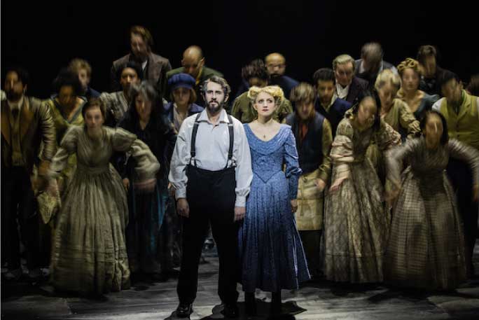 Josh Groban Annaleigh Ashford and the company of the 2023 Broadway production of SWEENEY TODD Photo by Matthew Murphy and Evan Zimmerman gn