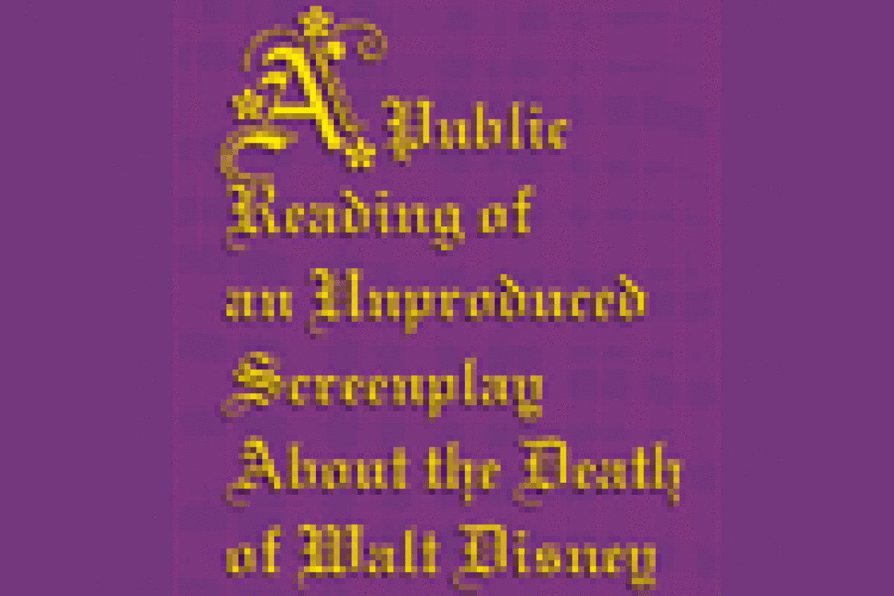a public reading of an unproduced screenplay about the death of walt disney logo 5811