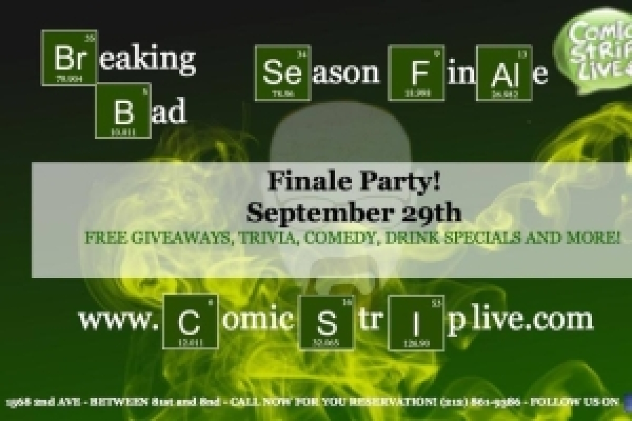 breaking bad watch party comedy show logo 33327
