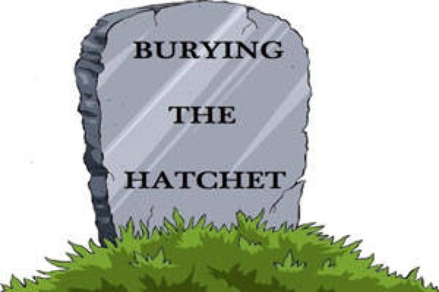burying the hatchet logo 39085