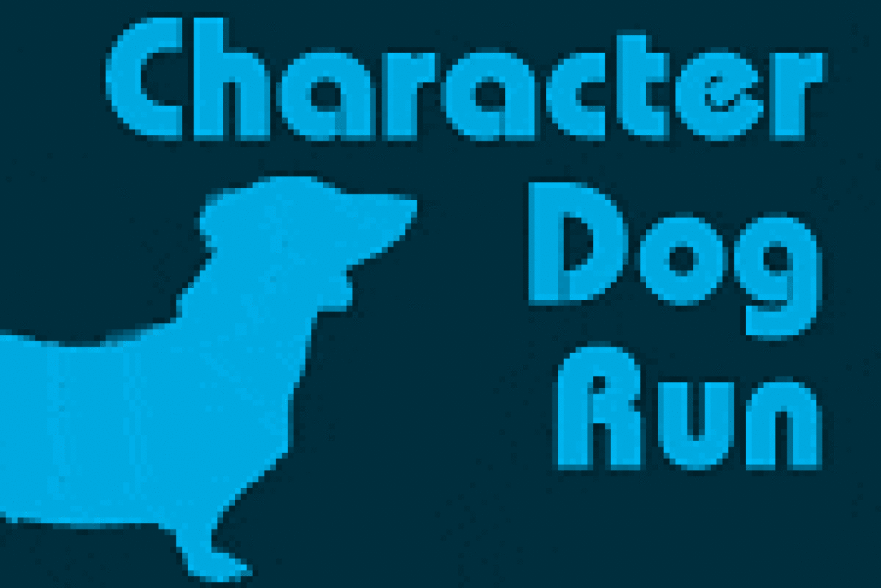 character dog run logo 3836