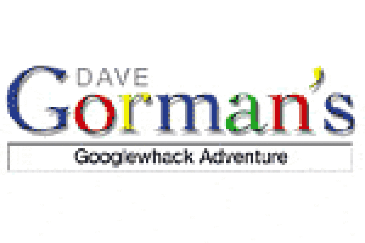 dave gormans googlewhack adventure logo 3129