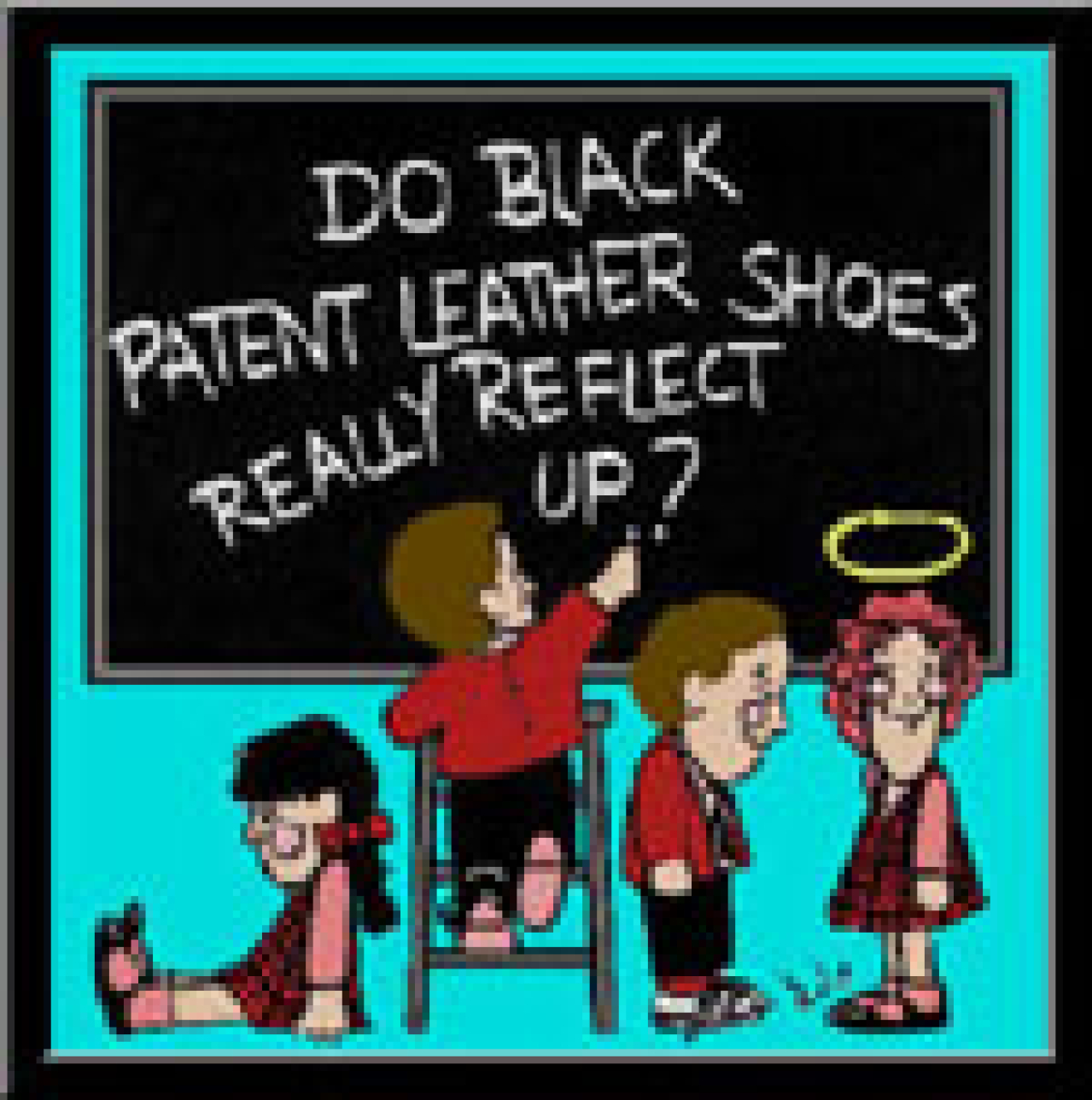 do black patent leather shoes really reflect up logo 369