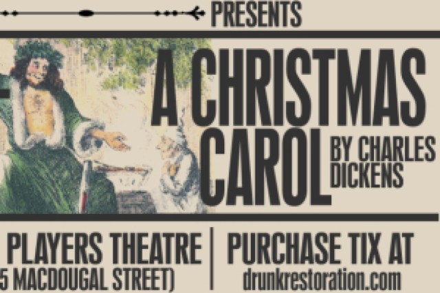 drunk restoration comedys a christmas carol logo 63107