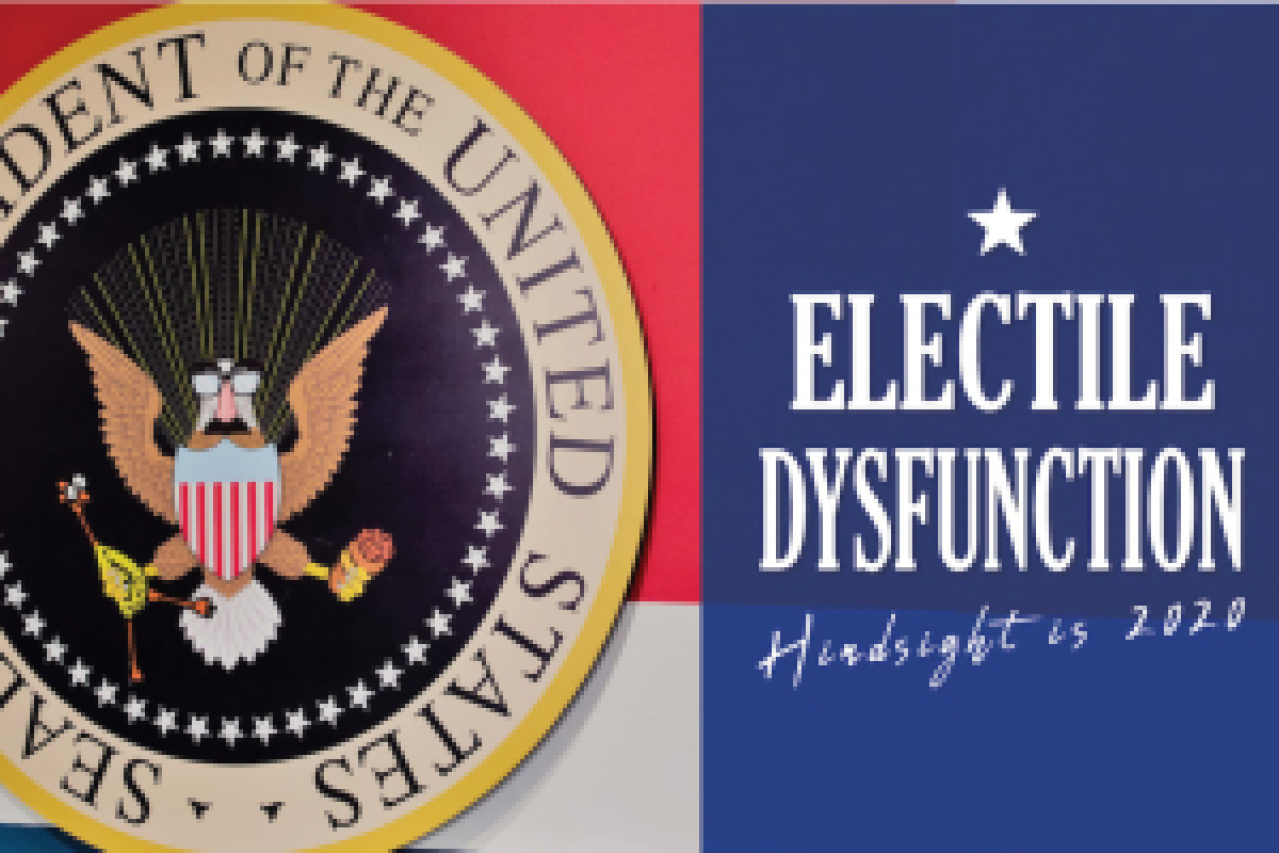 electile dysfunction hindsight is 2020 logo 92366