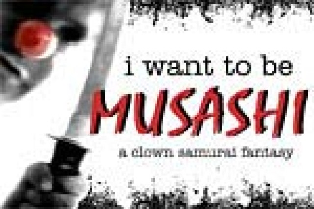i want to be musashi a clown samurai fantasy logo 27629