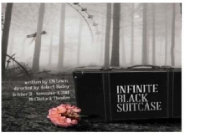 infinite black suitcase logo 34078