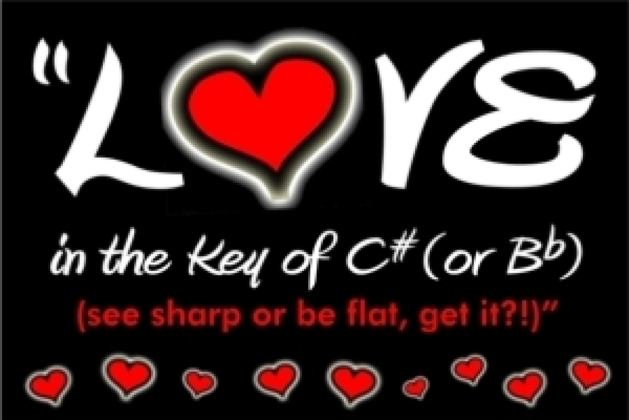love in the key of c or bb see sharp or be flat get it logo Broadway shows and tickets