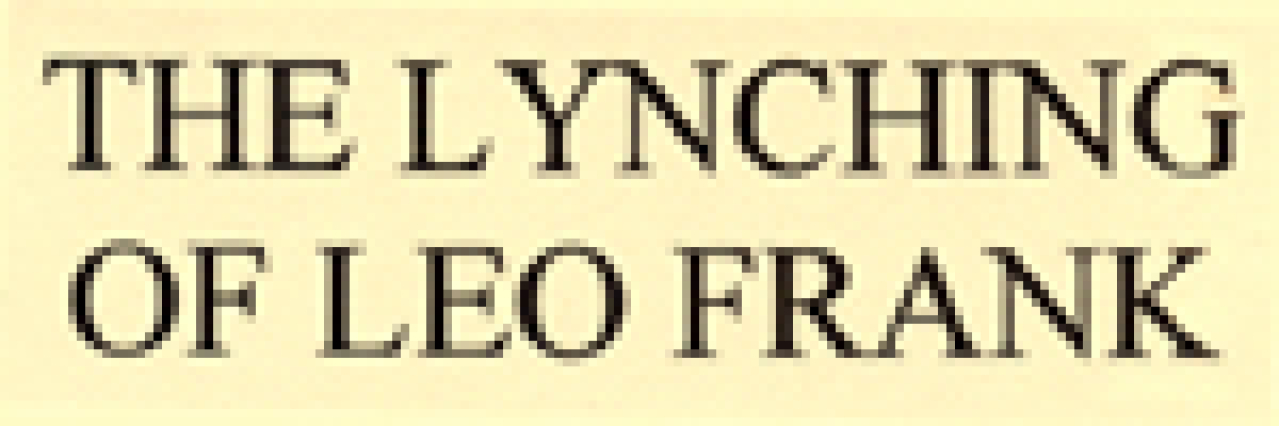 lynching of leo frank the logo 727