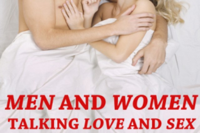 men and women talking love and sex logo 44107