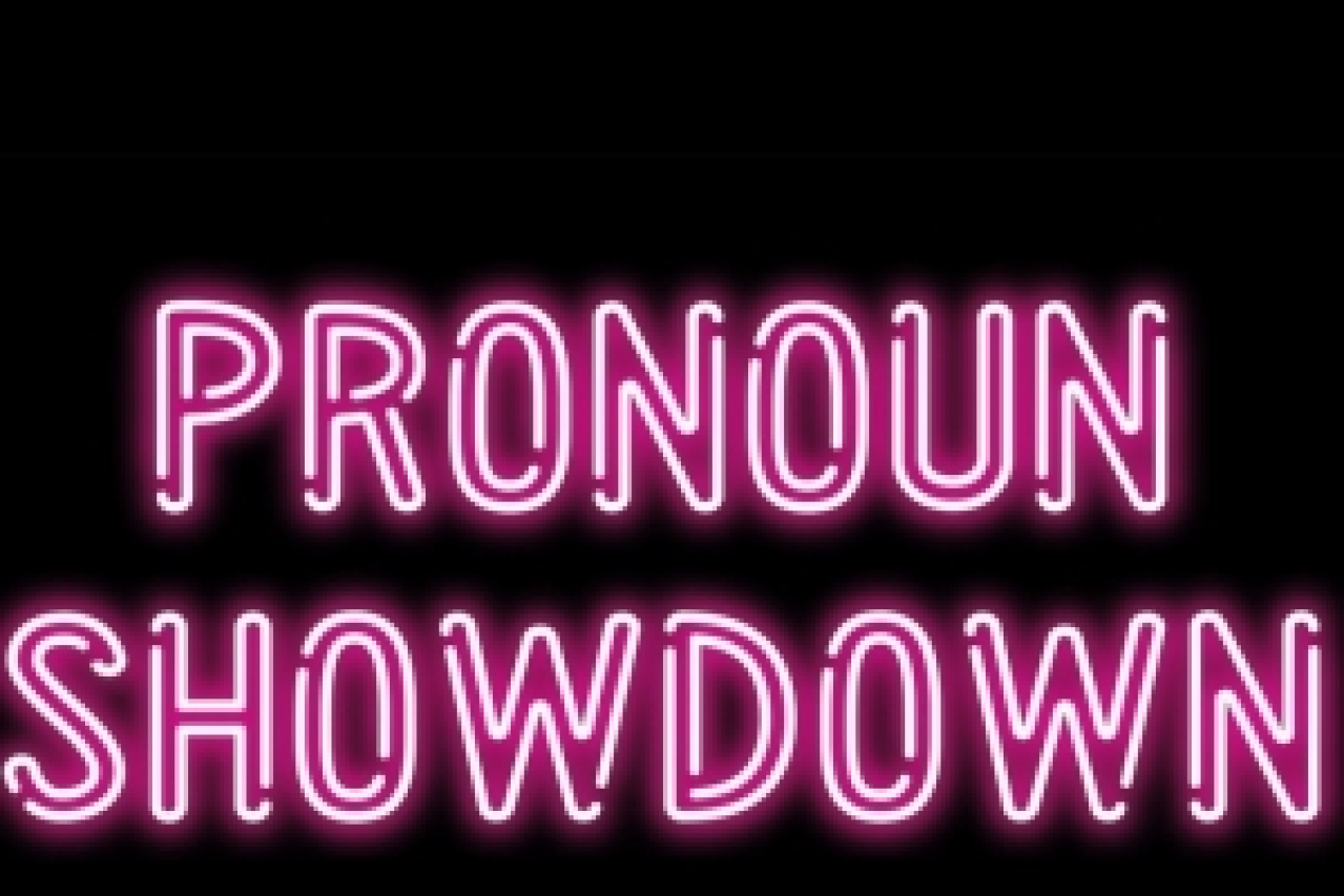pronoun showdown logo Broadway shows and tickets