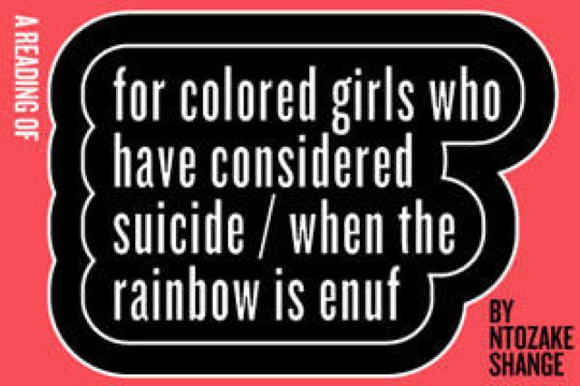 public forum for colored girls who have considered suicidewhen the rainbow is enuf logo 63130