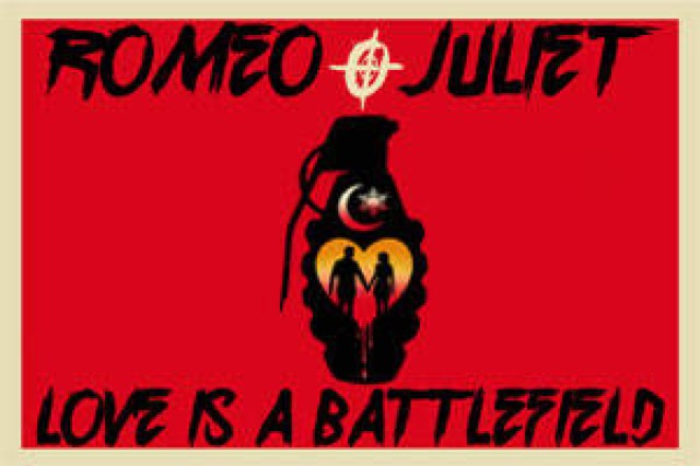 romeo juliet love is a battlefield logo 45707