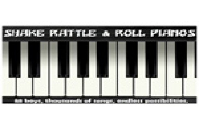 shake rattle and roll dueling pianos logo 12107