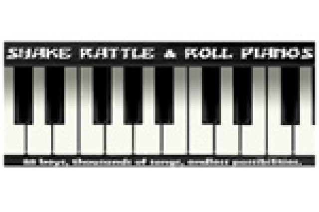 shake rattle roll dueling pianos logo 14099
