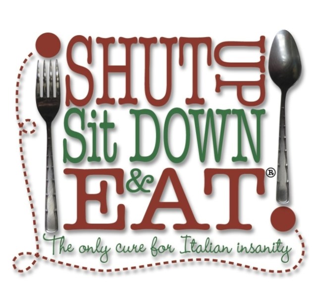 shut up sit down eat logo 35008