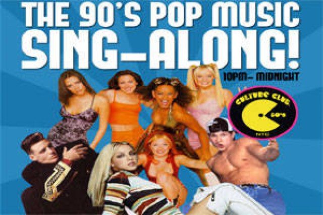 the 90s pop music sing along logo 32760