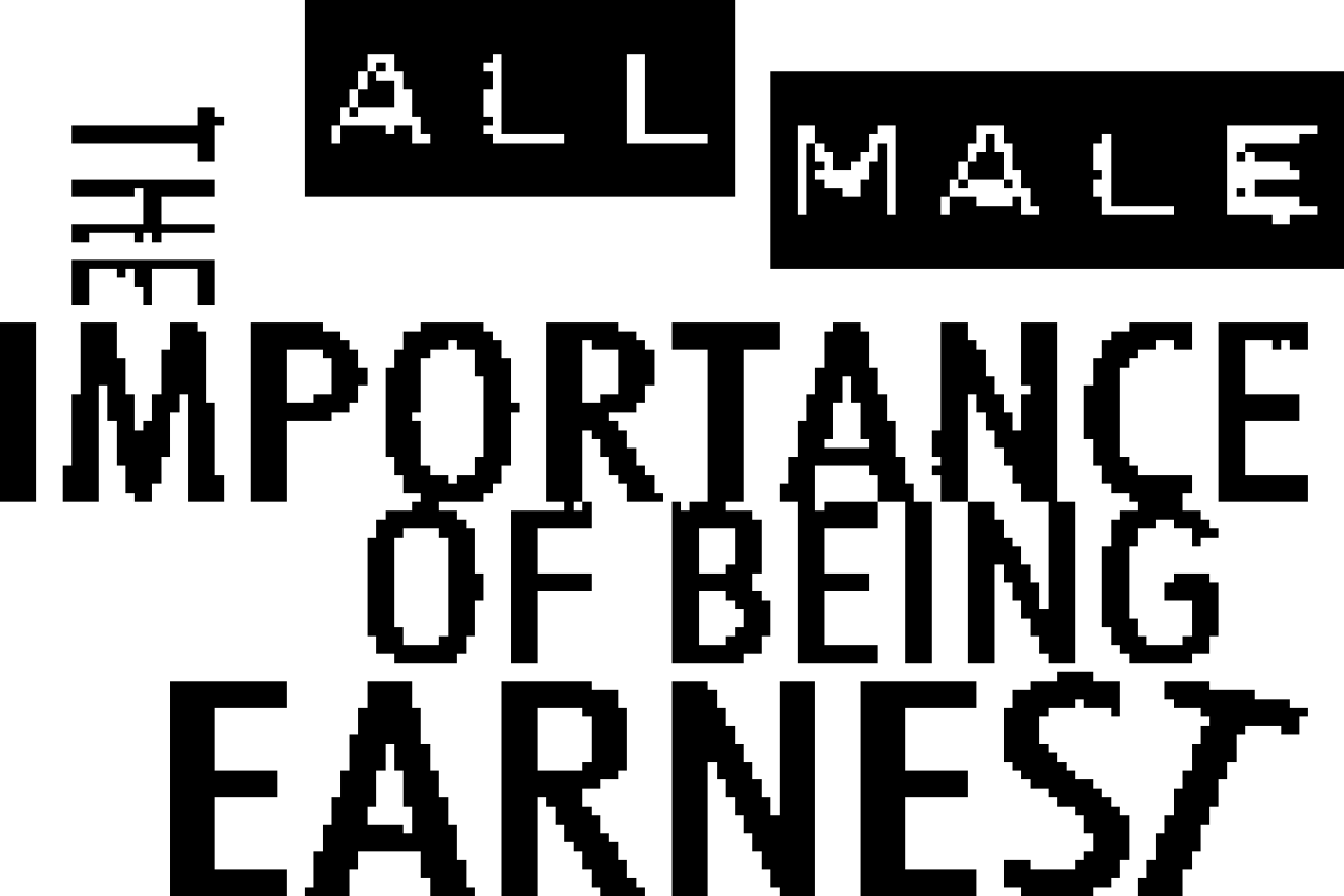 the allmale importance of being earnest logo 2909