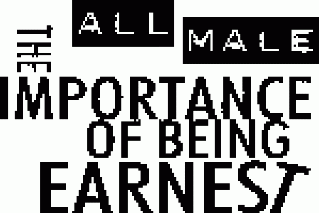 the allmale importance of being earnest logo 2909