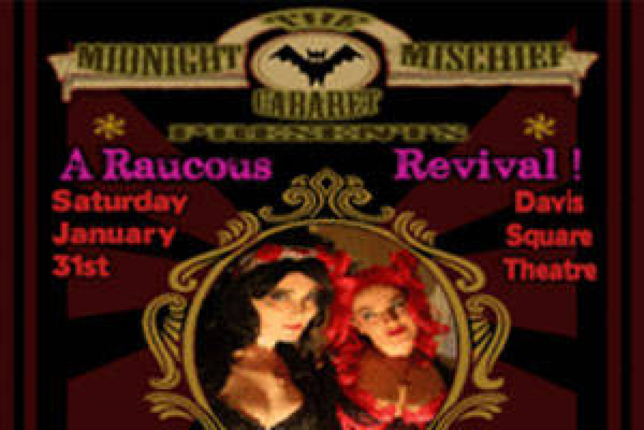 the midnight mischief cabaret presents a raucous revival logo 44979