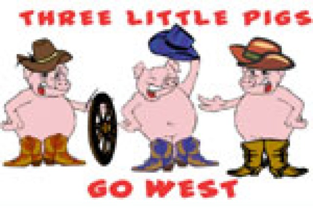 the three little pigs go west logo 27836