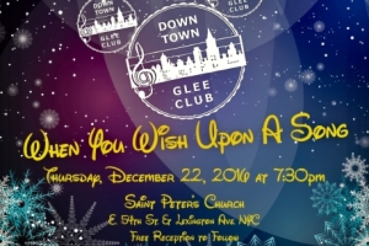 when you wish upon a song the down town glee club winter concert logo 63426