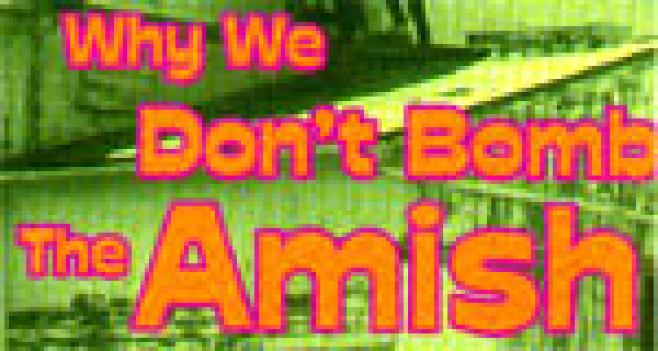 why we dont bomb the amish logo 462