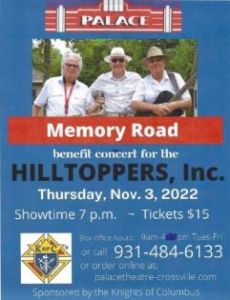 Memory Road benefit concert