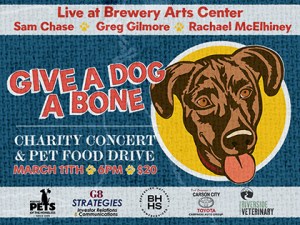 Give A Dog A Bone Charity Concert & Dog Food Drive – March 11th