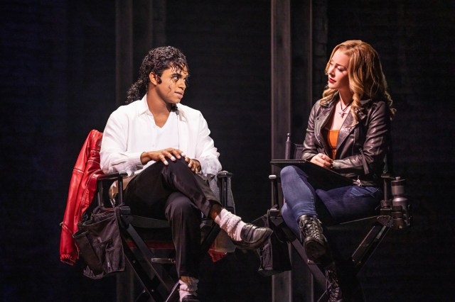 Roman Banks as 'MJ' and Mary Kate Moore as 'Rachel' in the MJ First National Tour. Photo by Matthew Murphy, MurphyMade Roman Banks as 'MJ' and Mary Kate Moore as 'Rachel' in the MJ First National Tour. Photo by Matthew Murphy, MurphyMade