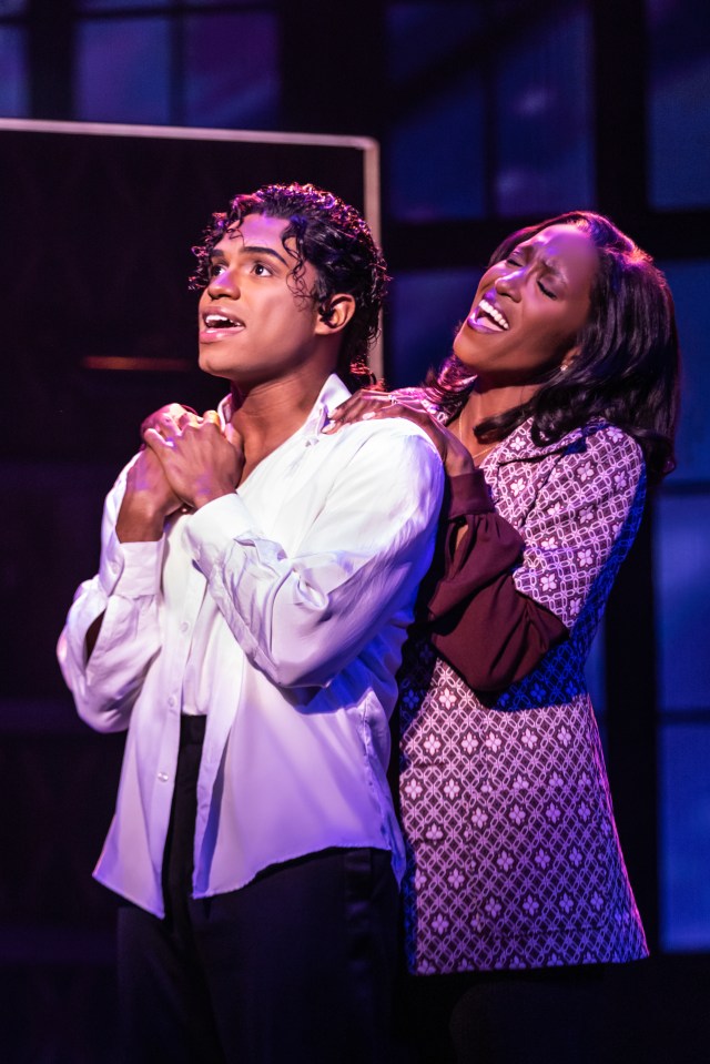 Roman Banks as MJ and Anastasia Talley as Kathrine Jackson in the MJ First National Tour. Photo by Matthew Murphy, MurphyMade