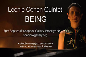 Event Logo: Leonie Cohen Quintet BEING web banner 1