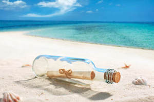 message in a bottle image
