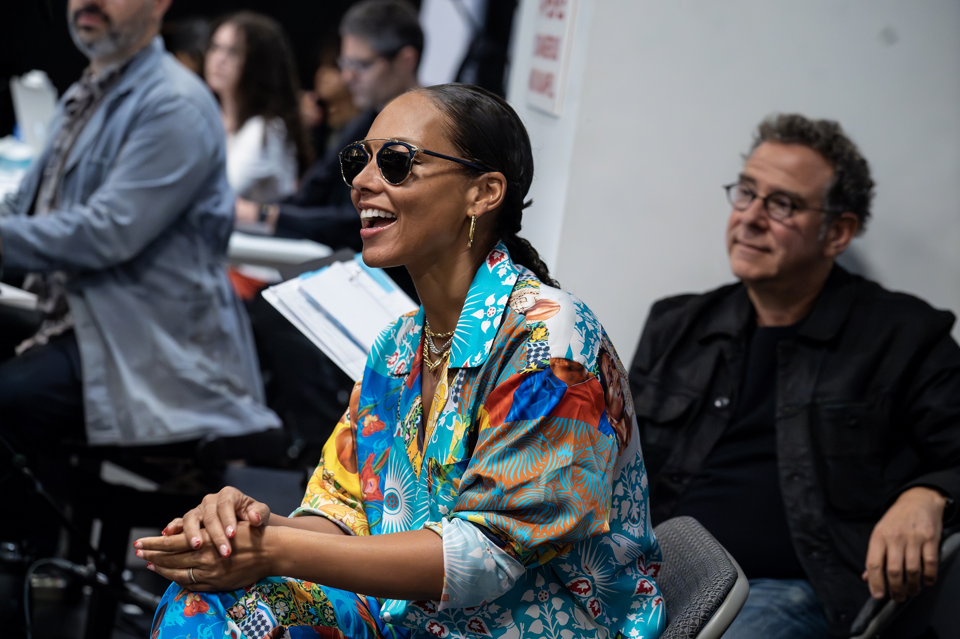 Composer Alicia Keys in rehearsal for Hell’s Kitchen at The Public Theater. (© Joan Marcus)