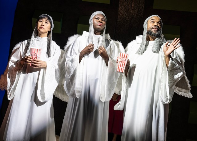 Cindy Cheung, Shaunette Renée Wilson and David Ryan Smith in MERRY ME at New York Theatre Workshop, Photo by Joan Marcus
