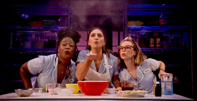 Sara Bareilles, Caitlin Houlahan, and Charity Angel Dawson in Waitress: The Musical (Courtesy of Dear Hope Productions/National Artists Management Company/Night & Day Pictures)