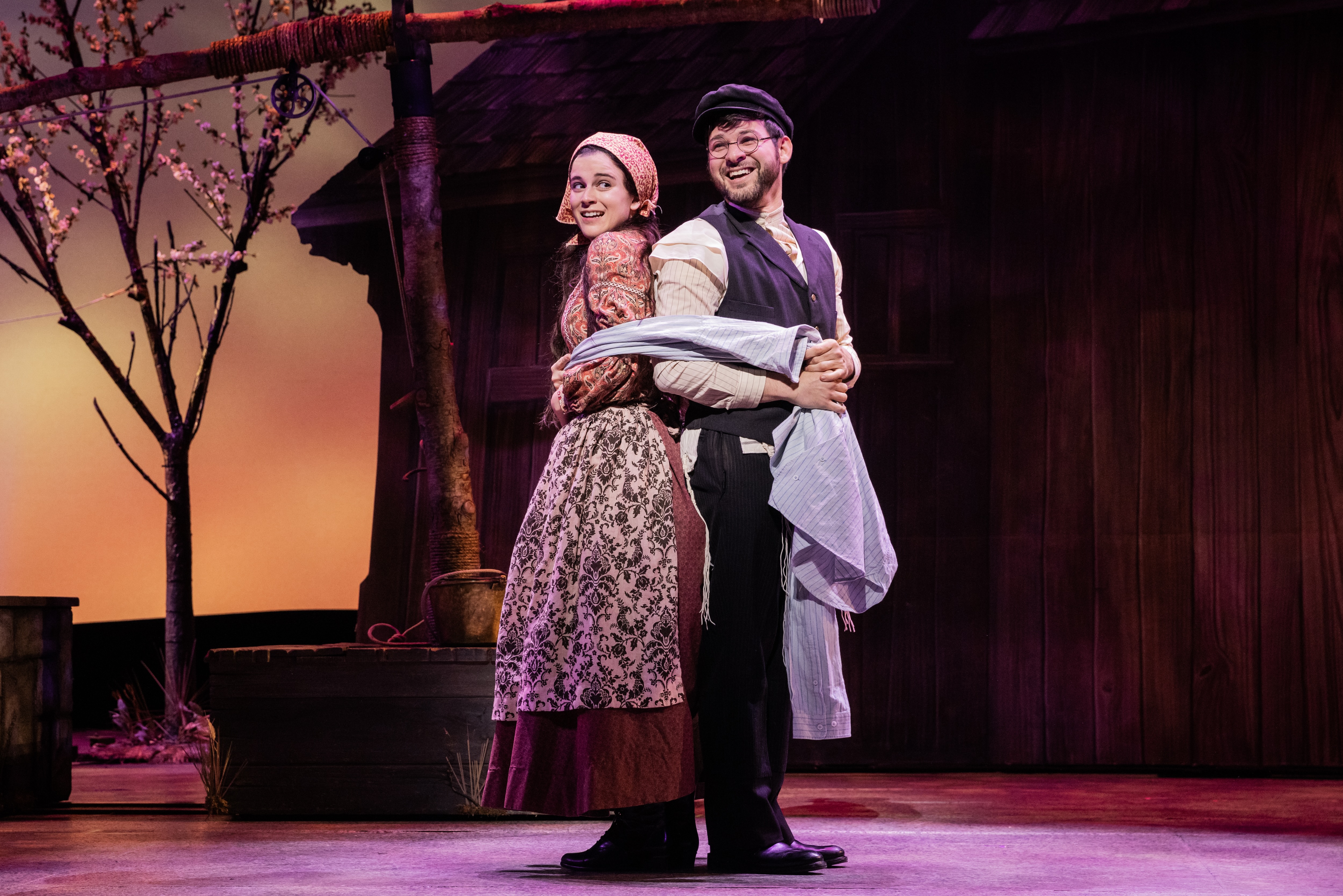 1363 Alexandra Socha as Tzeitel, Etai Benson as Motel in Paper Mill Playhouse's Fiddler on the Roof, directed by Mark S. Hoebee ©Evan Zimmerman for Murphy Made